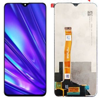 Дисплей Realme 5 Pro RMX1971, Realme Q с сенсором (тачскрином) черный Оригинал
