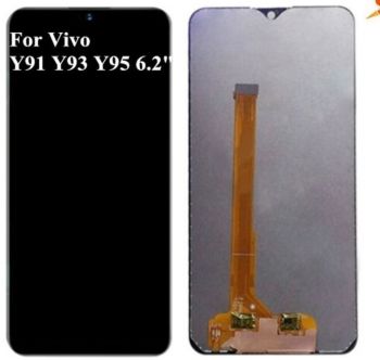 Дисплей Vivo Y1S 1929 с сенсором (тачскрином) черный Оригинал