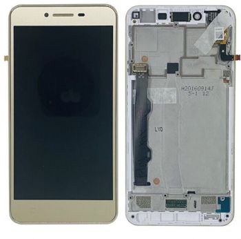 Дисплей Lenovo K5 Plus A6020a46, Lemon 3 с сенсором (тачскрином) золотой с рамкой Оригинал