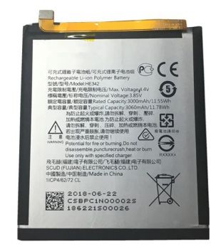 Аккумулятор (батарея) Nokia 6.1 Plus Dual Sim (Nokia X6) TA-1083, TA-1099, TA-1103 HE342 3060mAh Оригинал