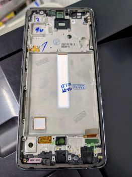 Дисплей Samsung A528 (SM-A528B, SM-A528B/DS) Galaxy A52s 5G с сенсором (тачскрином) черный с рамкой OLED