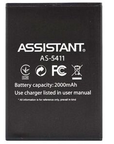 Аккумулятор (батарея) Assistant AS-5411 Max Dual Sim 2000mAh Оригинал