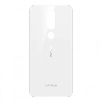 Задняя крышка корпуса Nokia 6.1 Plus Dual Sim (Nokia X6) TA-1083, TA-1099, TA-1103 белая Оригинал
