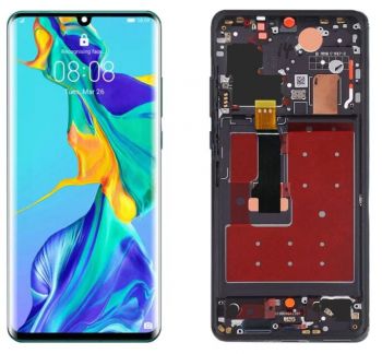 Дисплей Huawei P30 Pro VOG-L29, VOG-L09, VOG-L04 с сенсором (тачскрином) черный с рамкой OLED