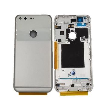 Задняя крышка корпуса Google Pixel G-2PW4100, G-2PW4200 серебристая Оригинал