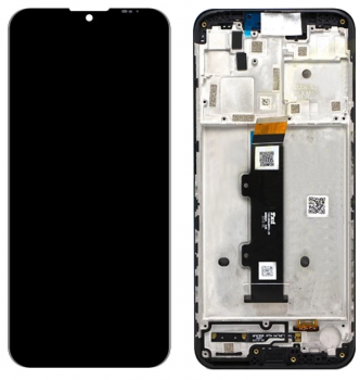 Дисплей Motorola XT2127, XT2127-2 Moto G10, Moto G10 Power с сенсором (тачскрином) черный с рамкой