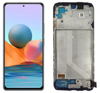 Дисплей Xiaomi Poco M5s 2207117BPG с сенсором (тачскрином) черный с рамкой Оригинал