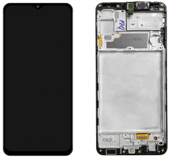 Дисплей Samsung A225 (SM-A225F, SM-A225F/DS) Galaxy A22 с сенсором (тачскрином) черный с рамкой OLED