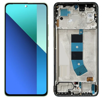 Дисплей Xiaomi Redmi Note 13 4G 23129RAA4G с сенсором (тачскрином) черный с рамкой OLED