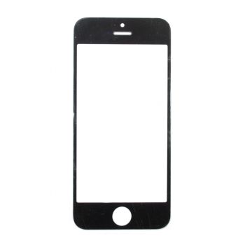 Стекло сенсорного экрана iPhone 5 черное с рамкой и с ОСА пленкой Оригинал