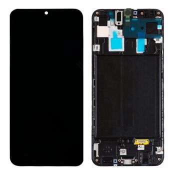 Дисплей Samsung A305 (SM-A305F) Galaxy A30 2019 с сенсором (тачскрином) черный с рамкой Оригинал