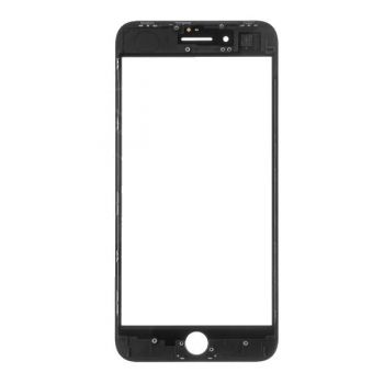 Стекло сенсорного экрана iPhone 8 Plus чёрное с рамкой и с OCA пленкой Оригинал