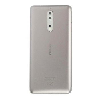 Задняя крышка корпуса Nokia 8 Dual SIM TA-1004, TA-1012, TA-1052 серая Оригинал