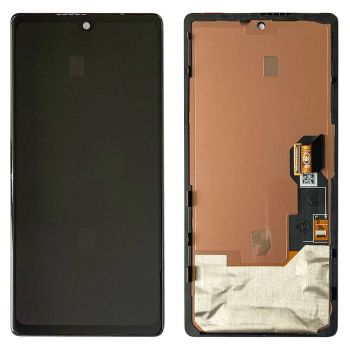 Дисплей Google Pixel 6a GX7AS, GB62Z, G1AZG с сенсором (тачскрином) черный с рамкой OLED