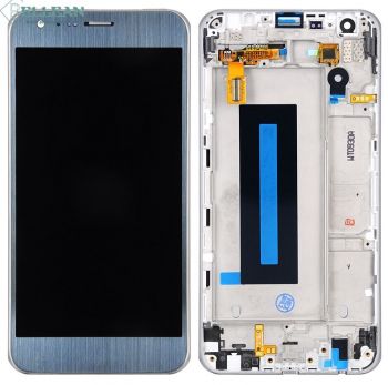 Дисплей LG K580, K580DS, F690L, F690S X Cam с сенсором (тачскрином) серый с рамкой Оригинал