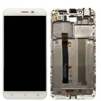 Дисплей (LCD) Asus ZenFone 3 Max (ZC553KL) 5.5 с сенсором белый + рамка