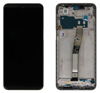 Дисплей Xiaomi Redmi Note 9S M2003J6A1G, Redmi Note 9 Pro M2003J6B2G, Redmi Note 9 Pro Max M2003J6B1I с сенсором (тачскрином) черный с рамкой