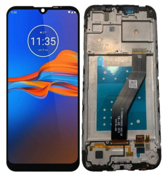 Дисплей Motorola XT2053, XT2053-1 Moto E6s с сенсором (тачскрином) черный с рамкой