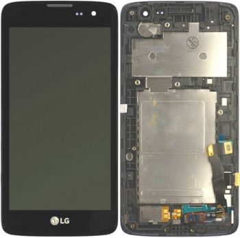 Дисплей (LCD) LG X210 K7, X210DS с сенсором черный + рамка Оригинал
