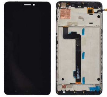 Дисплей (LCD) Xiaomi Mi Max 2 с сенсором чёрный + рамка
