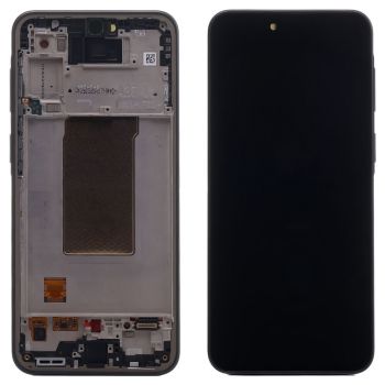 Дисплей Samsung A376 (SM-A376B, SM-A376B/DS) Galaxy A37 с сенсором (тачскрином) черный с рамкой Оригинал