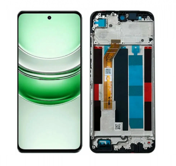 Дисплей Realme C71 RMX5303 с сенсором (тачскрином) черный с рамкой Оригинал