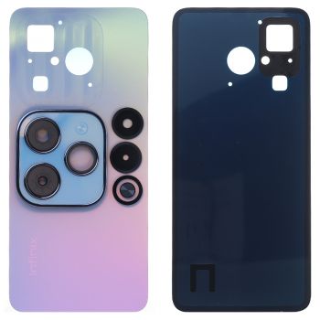 Задняя крышка корпуса Infinix Hot 40i X6528, X6528B голубая Оригинал