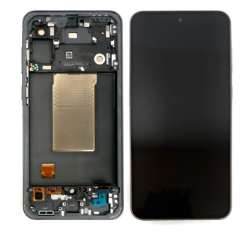 Дисплей Samsung A566 (SM-A566B, SM-A566B/DS) Galaxy A56 5G с сенсором (тачскрином) черный с рамкой Оригинал