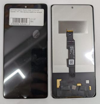 Дисплей Xiaomi Redmi Note 14 Pro 4G 24116RACCG с сенсором (тачскрином) черный TFT