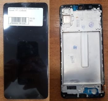 Дисплей Samsung M536 (SM-M536B, SM-M536B/DS) Galaxy M53 5G с сенсором (тачскрином) черный с рамкой TFT