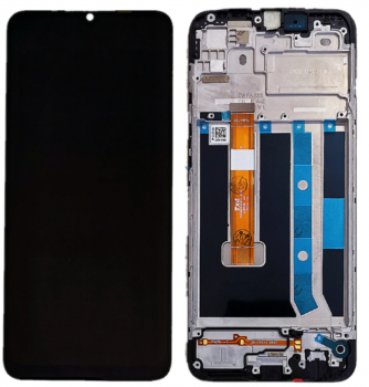 Дисплей Oppo A15 CPH2185. Oppo A15s CPH2179 с сенсором (тачскрином) черный с рамкой
