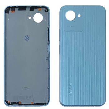 Задняя крышка корпуса Realme C30 RMX3581 голубая Оригинал