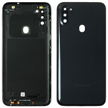 Задняя крышка корпуса Samsung A115 (SM-A115F, SM-A115F/DS) Galaxy A11 черная Оригинал