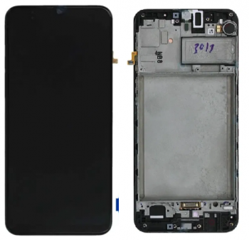 Дисплей Samsung M325 (SM-M325F, SM-M325F/DS) Galaxy M32 с сенсором (тачскрином) черный с рамкой OLED