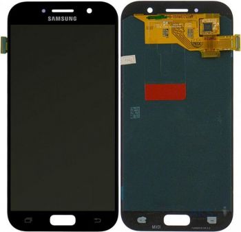 Дисплей Samsung A520 (SM-A520F, SM-A520F/DS) Galaxy A5 2017 Duos с сенсором (тачскрином) черный OLED
