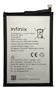 Аккумулятор (батарея) Infinix Hot 10 Lite X657B, Smart 5 X657, X657C BL-49FX 5000mAh Оригинал