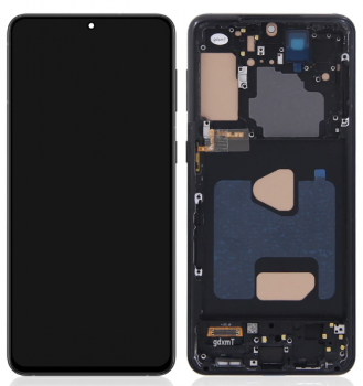 Дисплей Samsung G996 (SM-G996B, SM-G996B/DS) Galaxy S21 Plus 5G с сенсором (тачскрином) черный с рамкой TFT