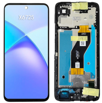 Дисплей Infinix Smart 10 X6725, Smart 10 Plus X6725B, X6725C с сенсором (тачскрином) черный с рамкой