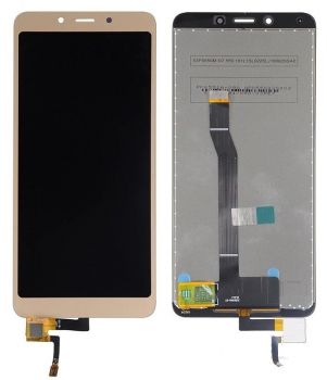 Дисплей Xiaomi Redmi 6 M1804C3DG, Redmi 6A M1804C3CG с сенсором (тачскрином) золотой Оригинал