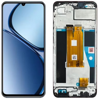 Дисплей Realme C61 RMX3930 с сенсором (тачскрином) черный с рамкой Оригинал