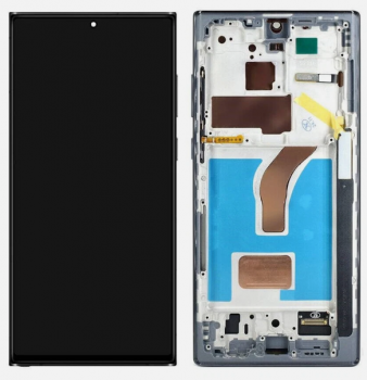 Дисплей Samsung S908 (SM-S908B, SM-S908B/DS) Galaxy S22 Ultra 5G с сенсором (тачскрином) черный с рамкой TFT