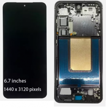 Дисплей Samsung S926 (SM-S926B, SM-S926B/DS) Galaxy S24 Plus с сенсором (тачскрином) черный с рамкой Оригинал