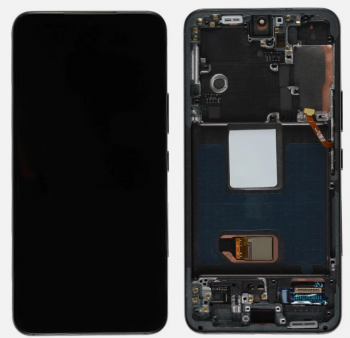 Дисплей Samsung S901 (SM-S901B, SM-S901B/DS) Galaxy S22 5G с сенсором (тачскрином) черный с рамкой OLED