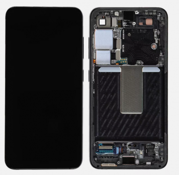 Дисплей Samsung S911 (SM-S911B, SM-S911B/DS) Galaxy S23 с сенсором (тачскрином) черный с рамкой OLED