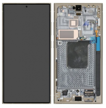 Дисплей Samsung S928 (SM-S928B, SM-S928B/DS) Galaxy S24 Ultra с сенсором (тачскрином) черный с рамкой Оригинал