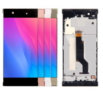 Дисплей Sony G3412, G3416, G3426, G3421, G3423 Xperia XA1 Plus Dual с сенсором (тачскрином) черный с рамкой Оригинал