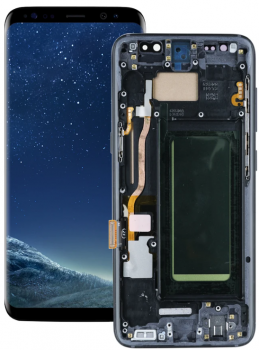 Дисплей Samsung G950 (SM-G950F, SM-G950FD) Galaxy S8 с сенсором (тачскрином) черный с рамкой TFT