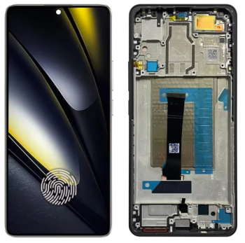 Дисплей Xiaomi Poco F6 24069PC21G с сенсором (тачскрином) черный с рамкой Оригинал