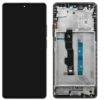 Дисплей Xiaomi Redmi Note 13 5G 2312DRAABC, 2312DRAABG с сенсором (тачскрином) черный с рамкой Оригинал
