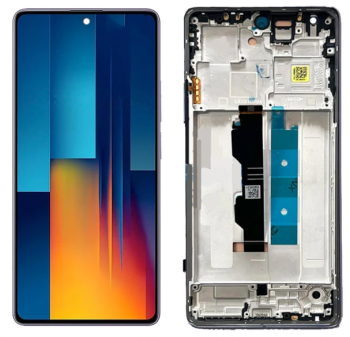 Дисплей Xiaomi Redmi Note 14S 2502FRA65G с сенсором (тачскрином) черный с рамкой OLED